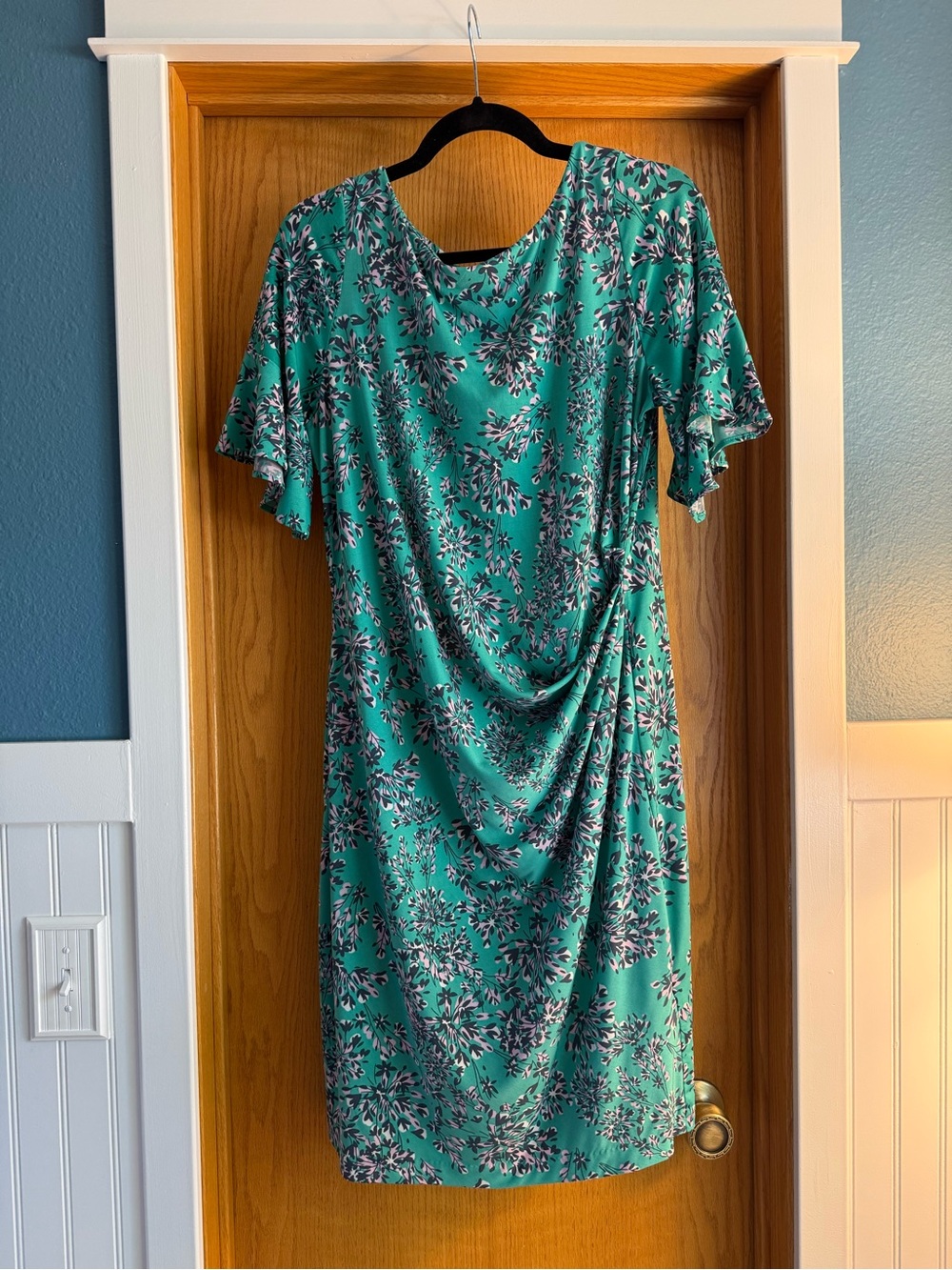 Just...Taylor Maternity Floral Draped Midi Dress